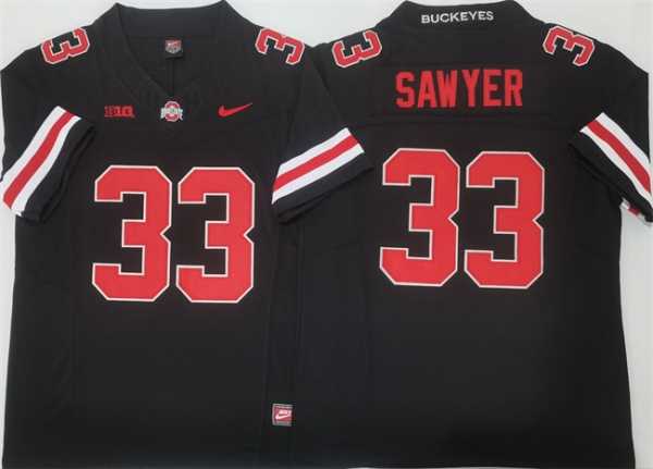 Men%27s Ohio State Buckeyes #33 Jack Sawyer Black 2025 F.U.S.E. Limited Stitched Jersey